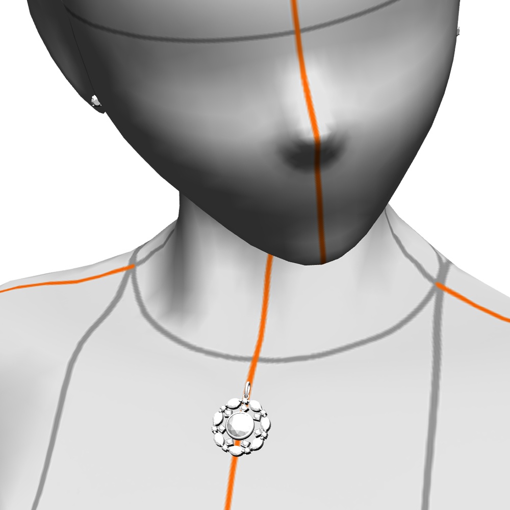 【3Dモデルデータ】ペンダント12【3D model, pendant12】