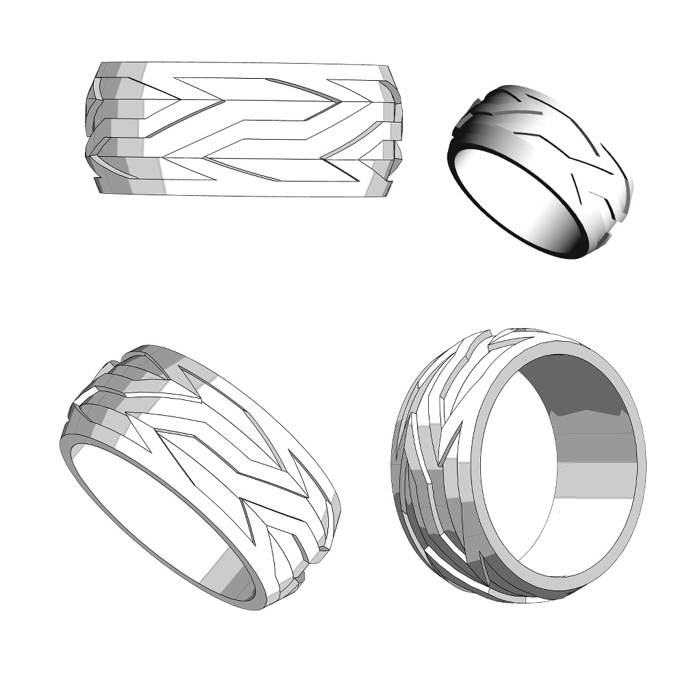 【3Dモデルデータ】リング34【3D model, ring34】