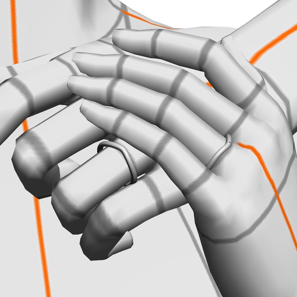 【3Dモデルデータ】リング37 : ケース付きのペアリング【3Dmodel deta partnerring21】