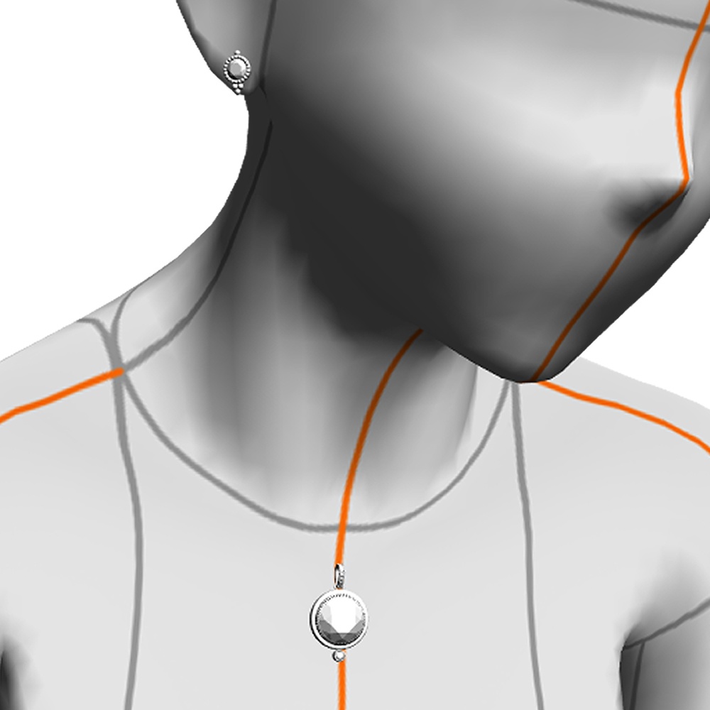 【3Dモデルデータ】ペンダント13【3D model, pendant13】