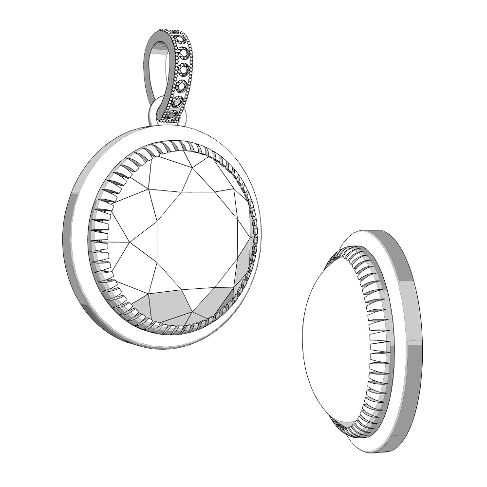 【3Dモデルデータ】ペンダント13【3D model, pendant13】
