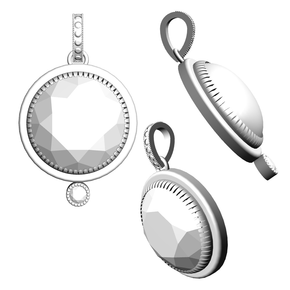 【3Dモデルデータ】ペンダント13【3D model, pendant13】