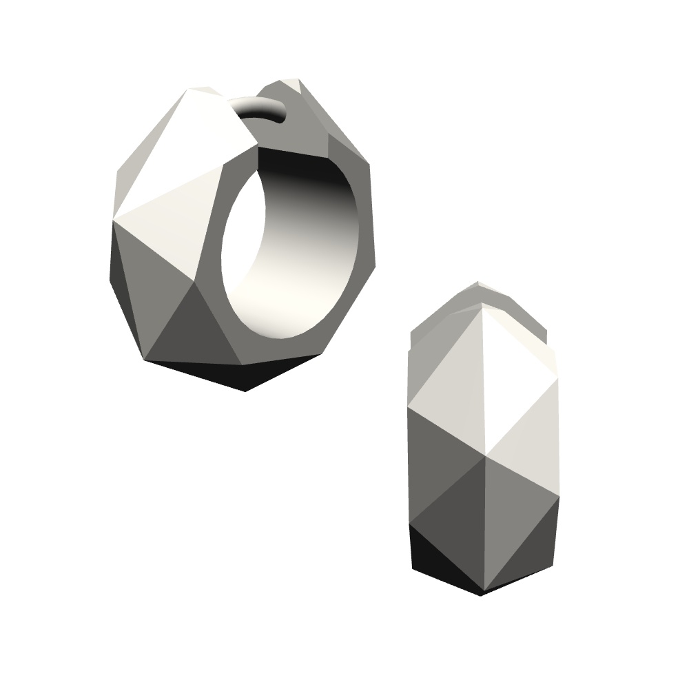 【3Dモデルデータ】ピアス21【Pierced earrings21】