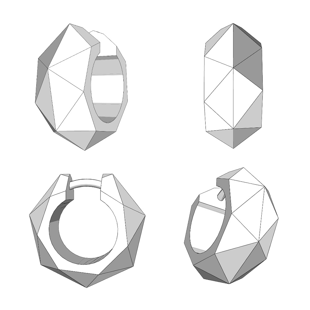 【3Dモデルデータ】ピアス21【Pierced earrings21】