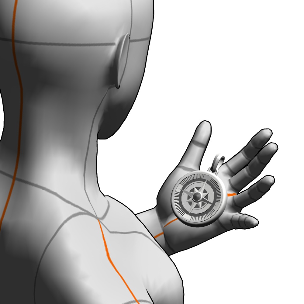 【3Dモデルデータ】ペンダント14【3D model, pendant14】