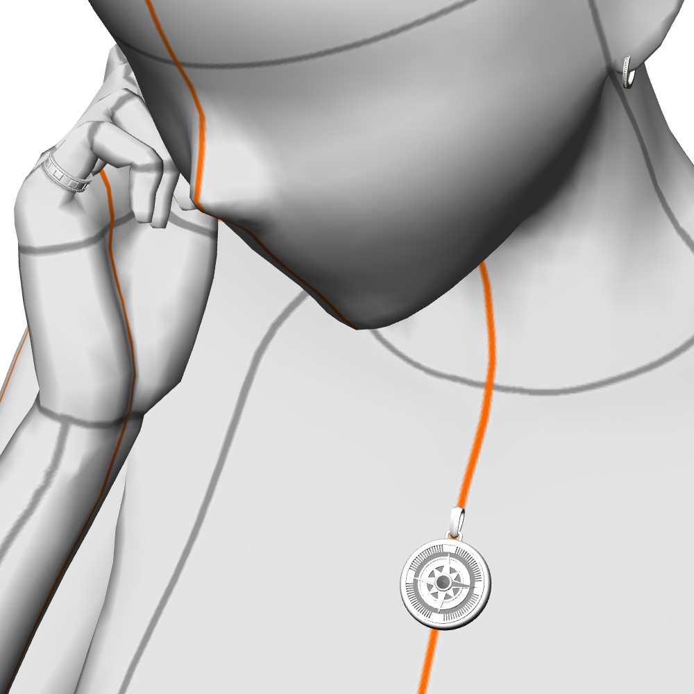 【3Dモデルデータ】ペンダント14【3D model, pendant14】