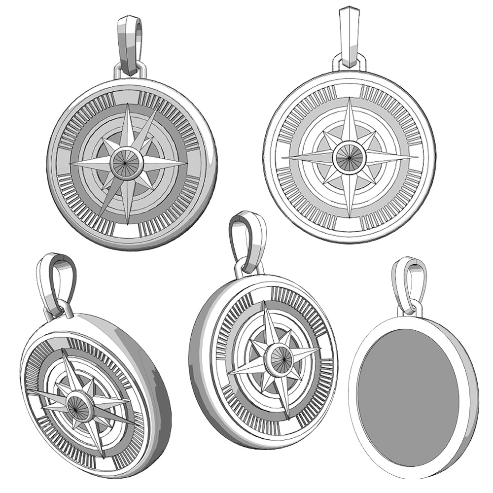 【3Dモデルデータ】ペンダント14【3D model, pendant14】