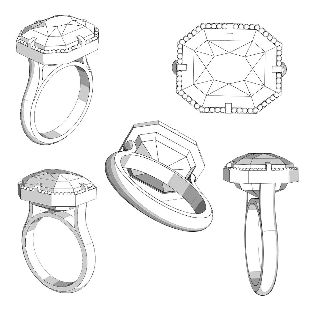 【3Dモデルデータ】リング41【3D model, ring41】