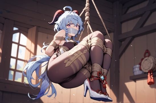 刻晴、甘雨、夜蘭と蛍DID 画集 | Keqing, Ganyu, Yelan & Lumine in Distress image set