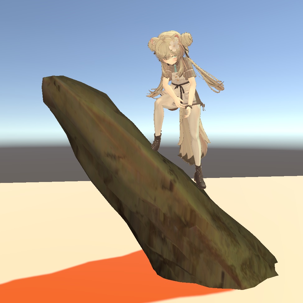 【無料】いい感じの岩が飛び出るAFKモーション【VRChat想定】【MA対応】【AFK・アニメーション】