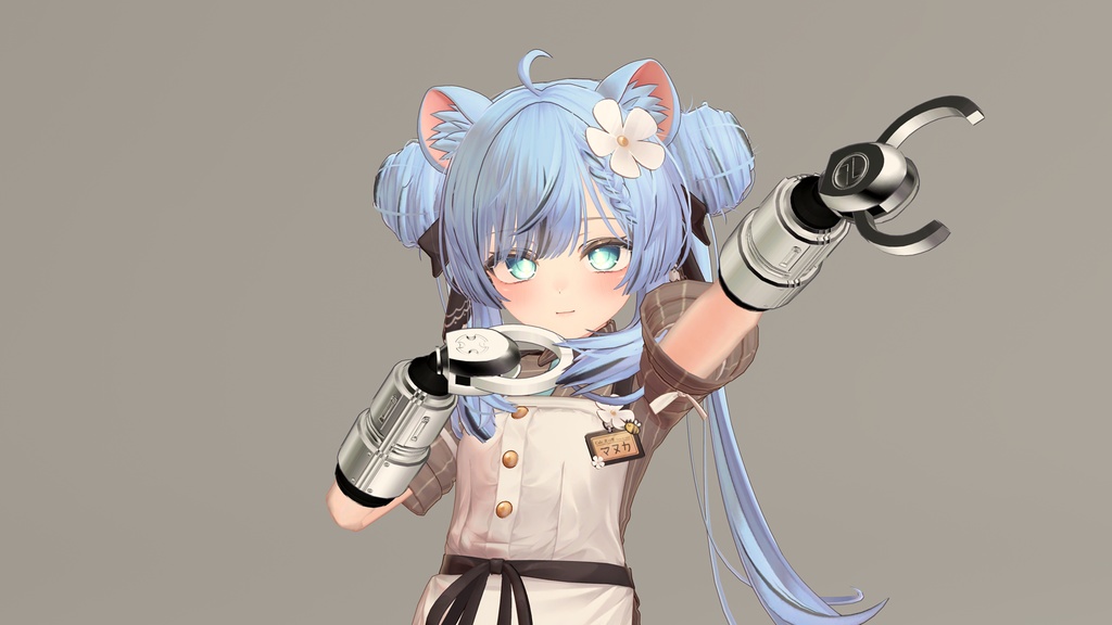 【無料】「シンプルなメカ腕 Thanatos」Ver.3.3【VRChat想定】【MA対応】