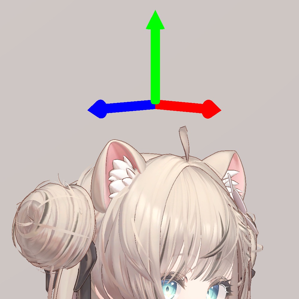 【無料】「シンプルな3D座標軸モデルヘイロー」Ver.1.1【VRChat想定】【MA対応】