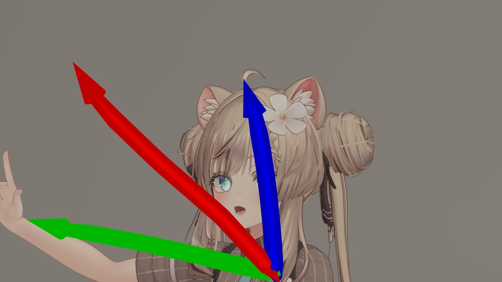 【無料】「シンプルな3D座標軸モデルヘイロー」Ver.1.1【VRChat想定】【MA対応】