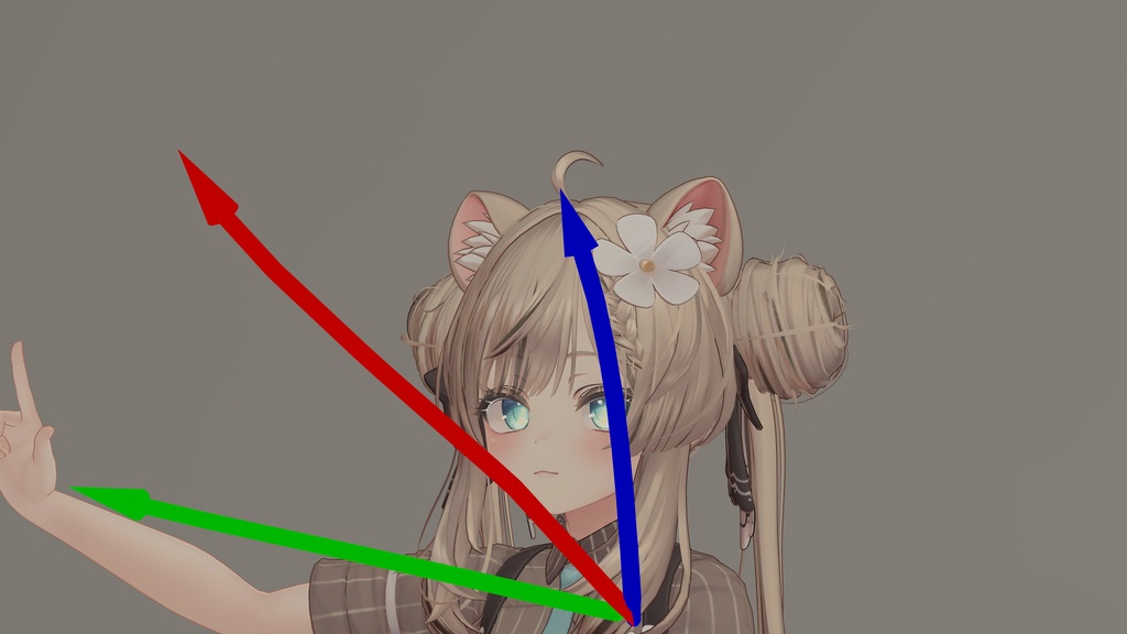 【無料】「シンプルな3D座標軸モデルヘイロー」Ver.1.1【VRChat想定】【MA対応】