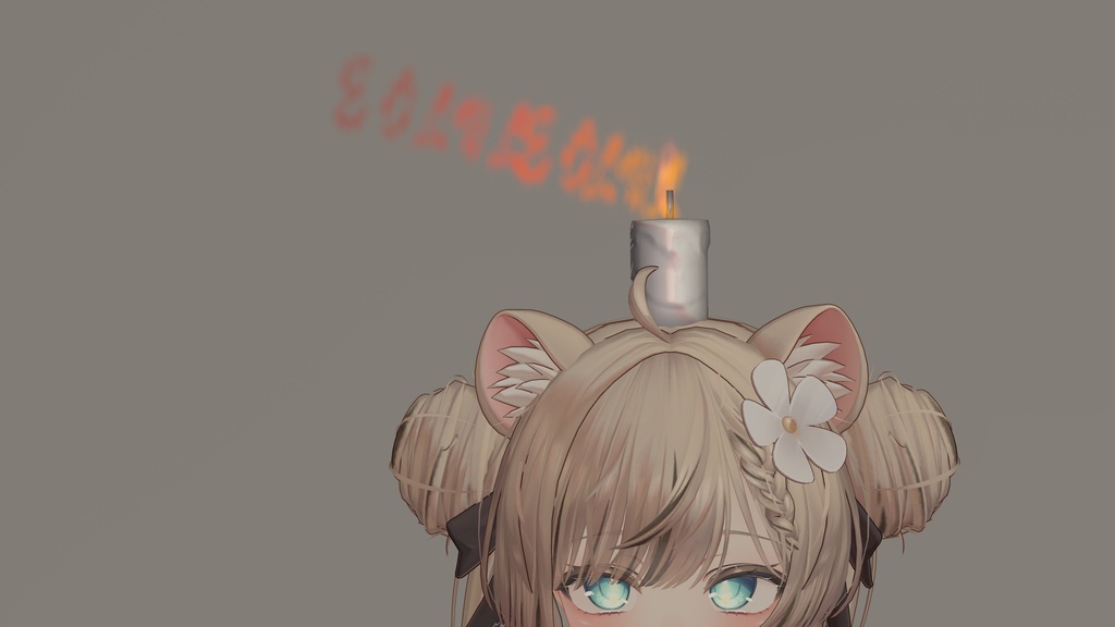 【無料】「頭キャンドル」Ver.1.1【汎用アバター対応】【MA対応】