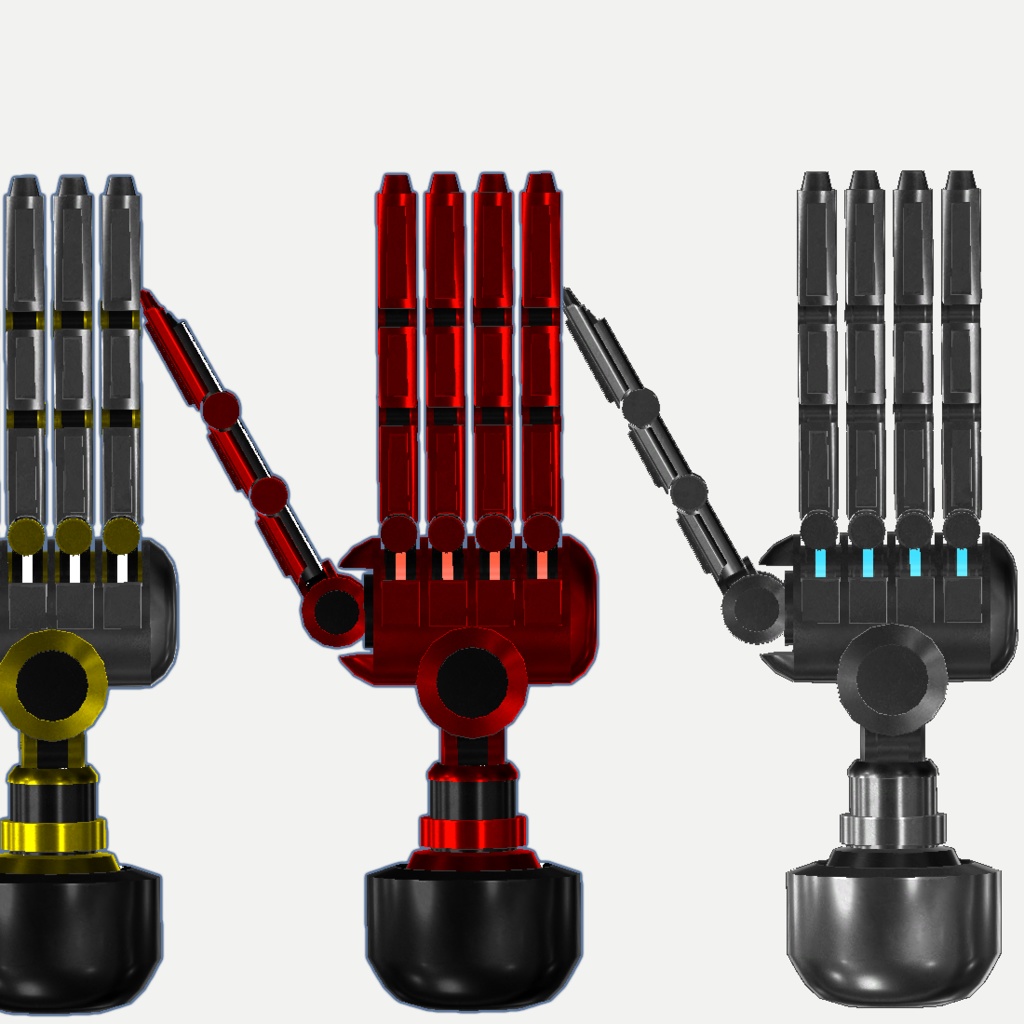 【無料】「シンプルな義手 BW」Ver.1【VRChat想定】【MA対応】