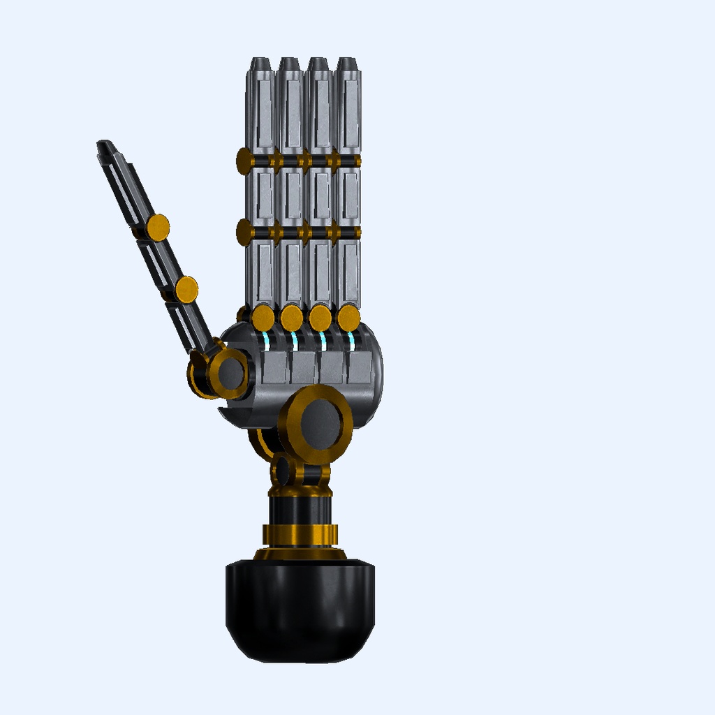 【無料】「シンプルな義手 BW」Ver.1【VRChat想定】【MA対応】