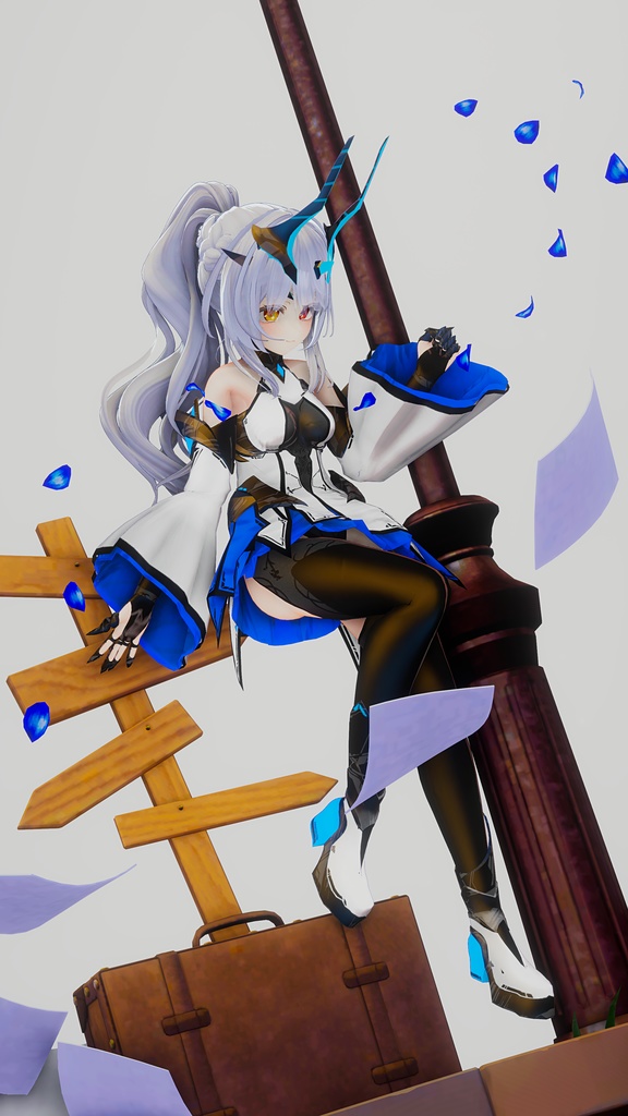 【無料】つよつよドラゴン風角 Ver.1【VRChat想定】【MA対応】