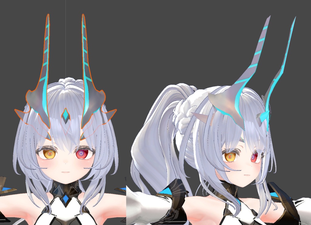【無料】つよつよドラゴン風角 Ver.1【VRChat想定】【MA対応】