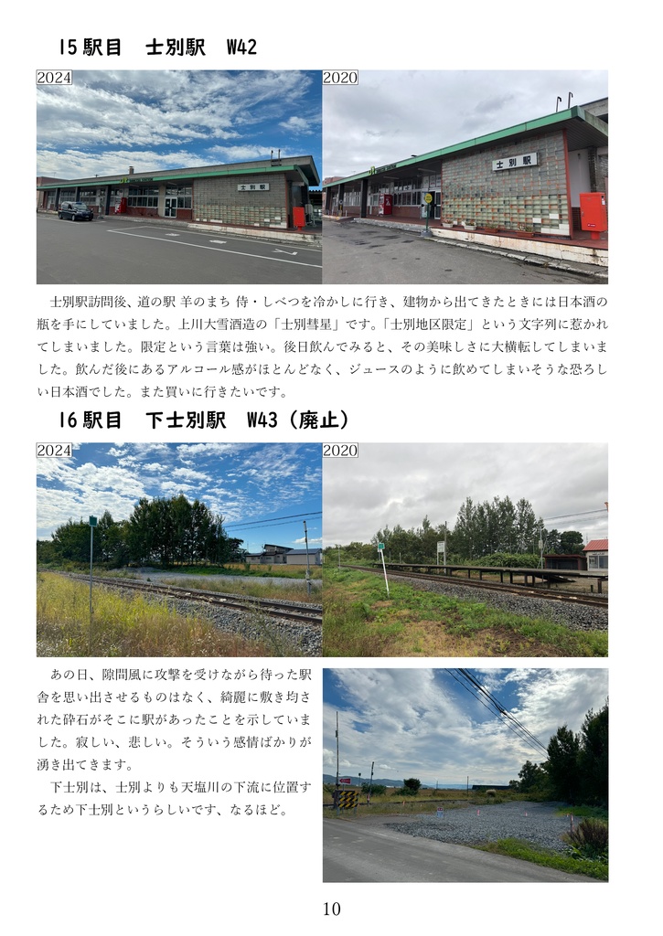 2020年 宗谷本線全53駅を6日間で利用した本 その後編