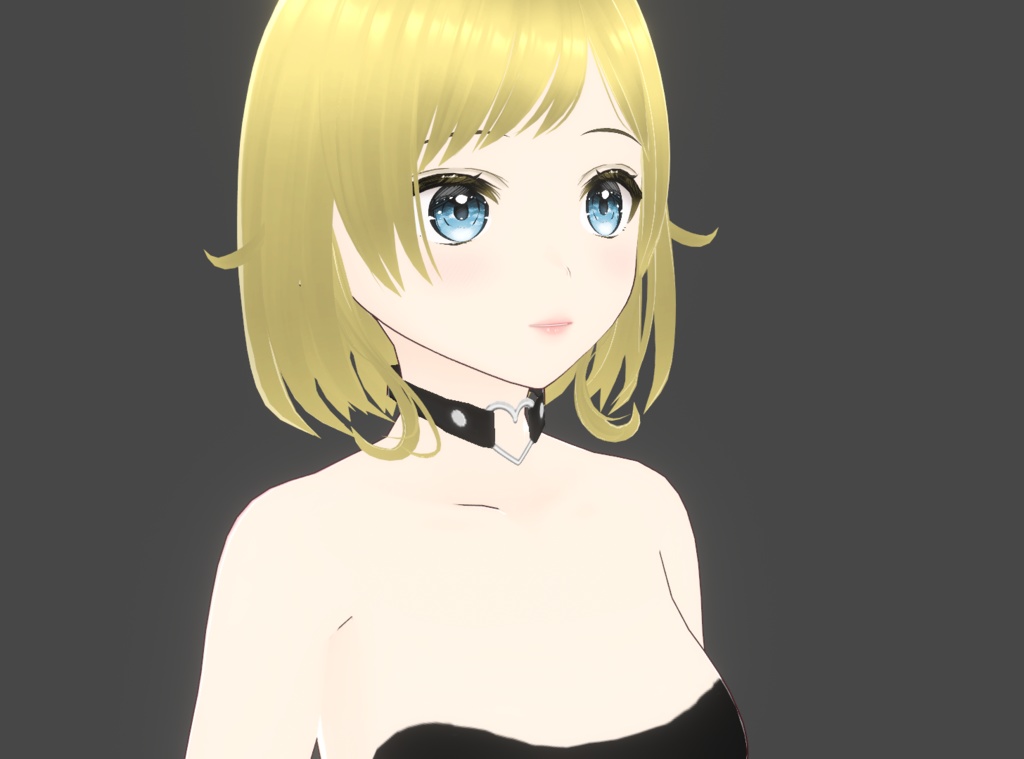 VRoid Heart Collar ♥ Black & White Variants! ♥