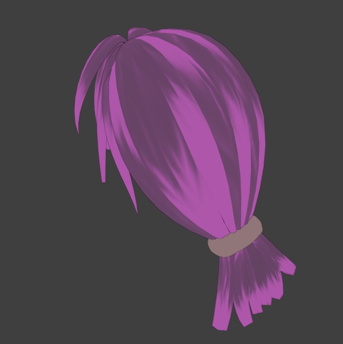 purple low ponytail [hair]