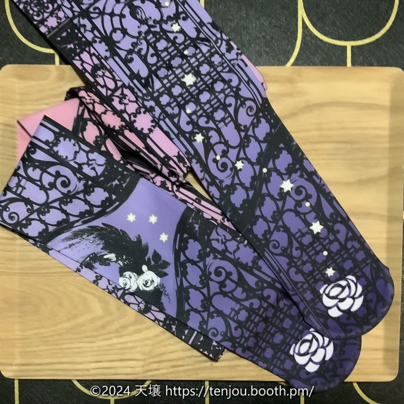 デザインタイツ「ロマンチックフレーム」