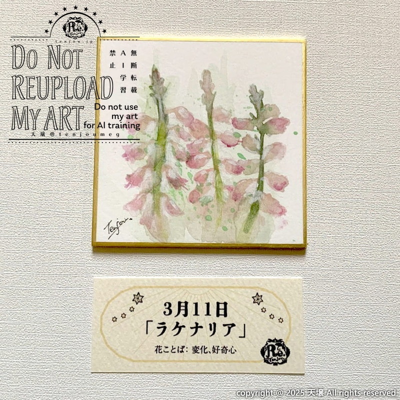 【原画】誕生花3月7日~12日