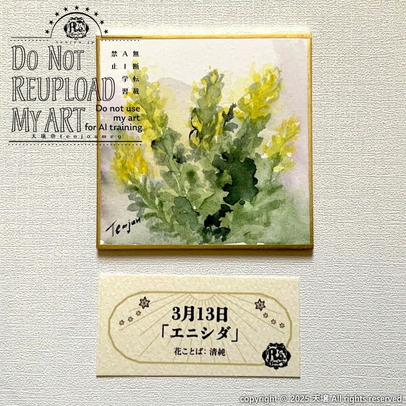 【原画】誕生花3月13日~18日