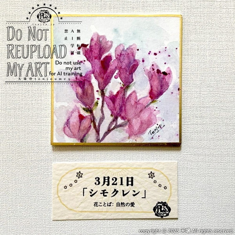 【原画】誕生花3月19日~24日