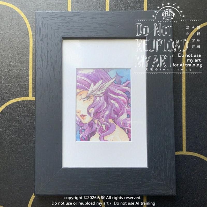 水彩原画「蠱惑的な瞳」