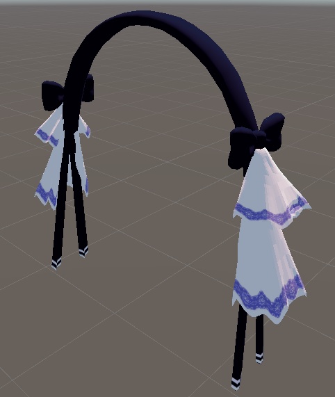 フリルリボン付き、ヘアバンド(カチューシャ)