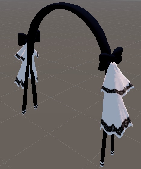 フリルリボン付き、ヘアバンド(カチューシャ)