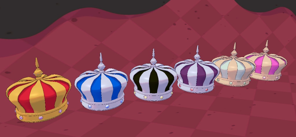 王冠 色変更用マテリアル12個入り 【VRC想定】