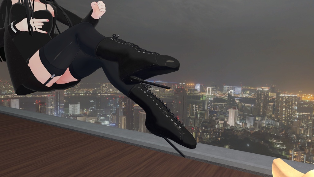 【4アバター対応】バレエヒールブーツ