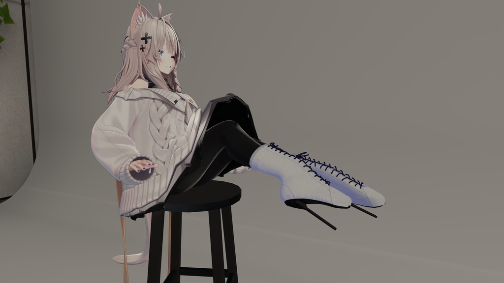 【4アバター対応】バレエヒールブーツ