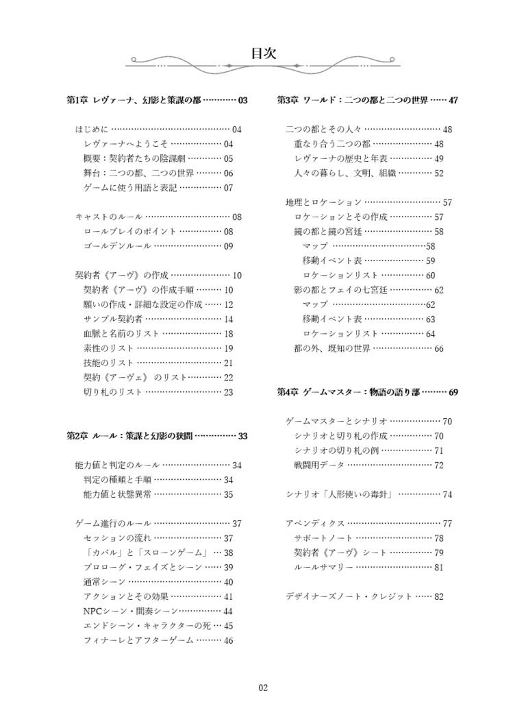 「鏡のレヴァーナ」宮廷ファンタジーTRPG