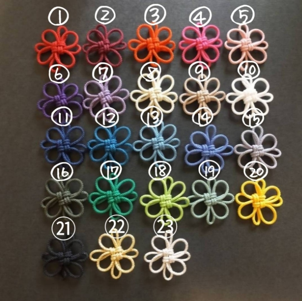 八重菊結びの片耳ピアス(色オーダー可)(イヤリング)【チャイナ】【中華風】【和装】【着物】【推し色】【浴衣】【推し活】