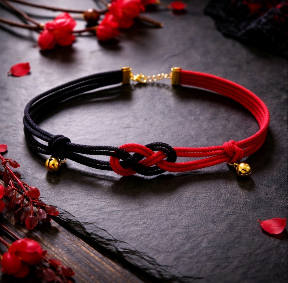 【和風】抱き淡路結びのチョーカー（色オーダー可）【チャイナ】【中華風】【和装】【着物】【成人式】【卒業式】【浴衣】【袴】【推し色】【推し活】