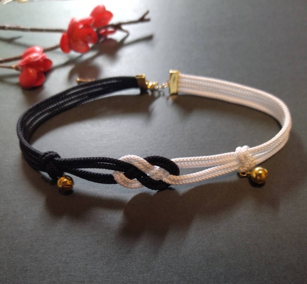 【和風】抱き淡路結びと福鈴のチョーカー(色オーダー可)【チャイナ】【中華風】【着物】【袴】【浴衣】【推し活】【推し色】