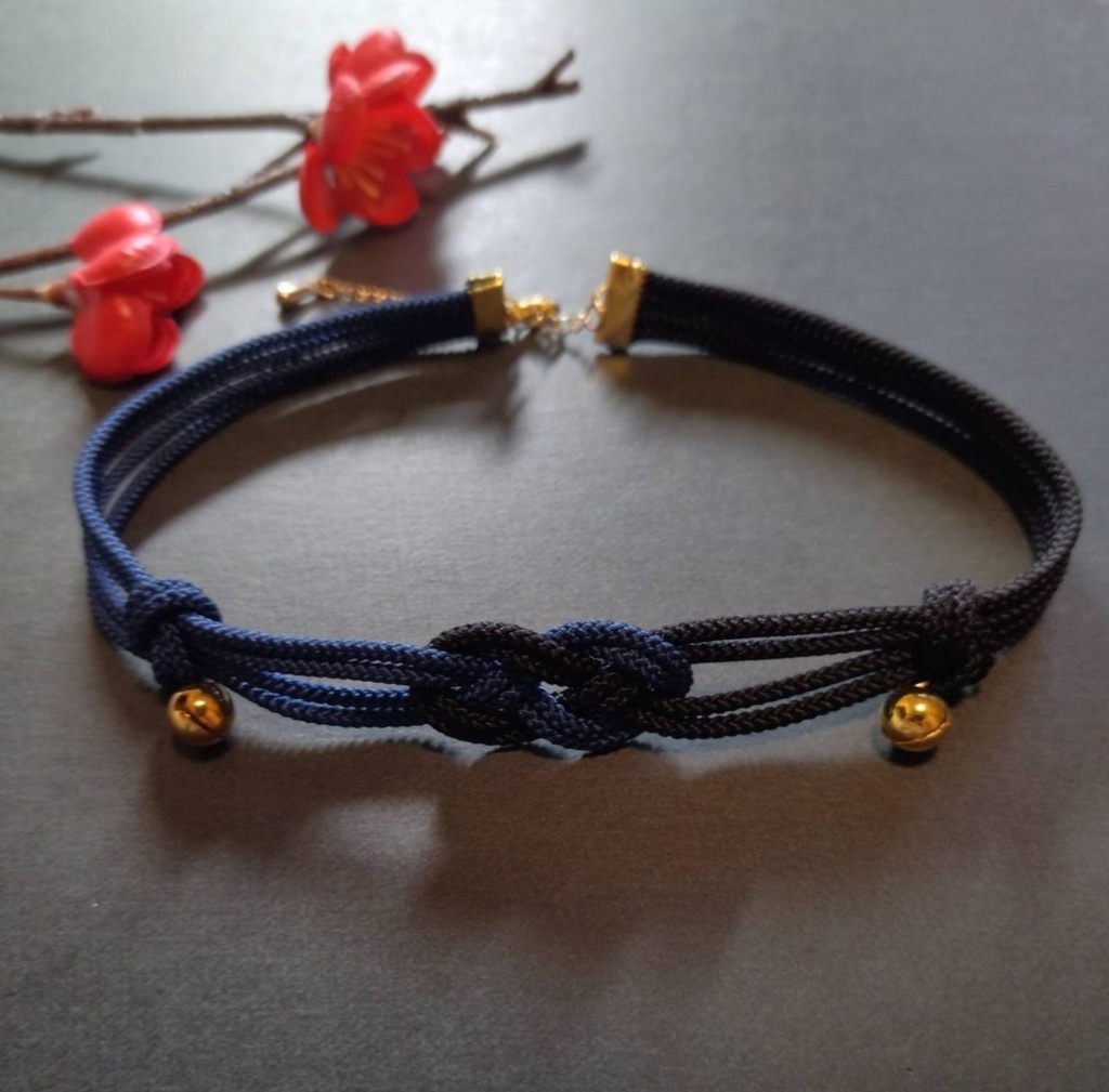 【和風】抱き淡路結びのチョーカー(色オーダー可)【チャイナ】【中華風】【着物】【和ゴス】【和ロリ】【推し色】【推し活】