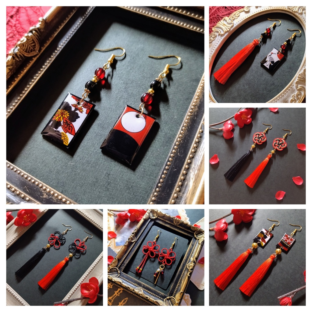 【期間限定(3/31末迄)】送料無料飾り結び屋たこやきの和風福袋【ピアス】【イヤリング】【着物】【浴衣】【和ゴス】【【和風ピアス】【和風イヤリング】袴】