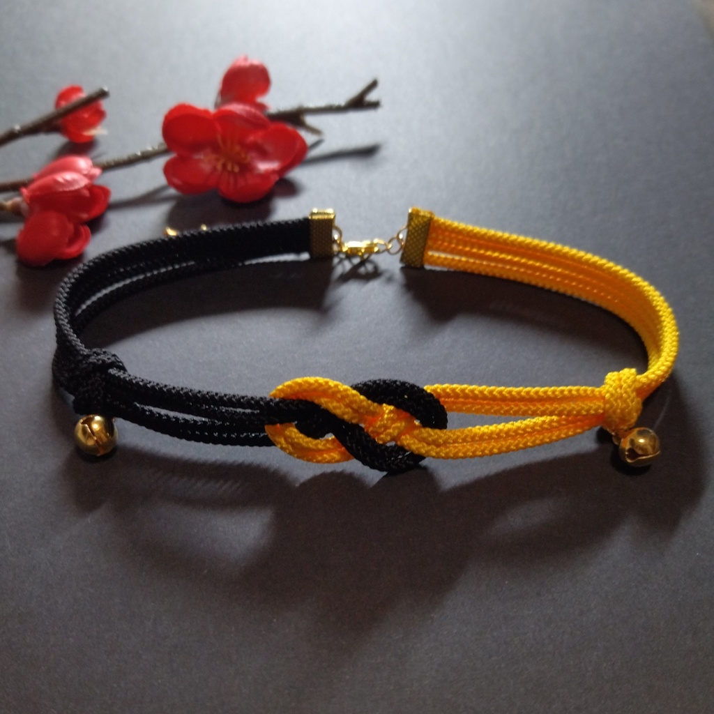 【和風】抱き淡路結びのチョーカー(色オーダー可)【チャイナ】【中華風】【推し活】【推し色】