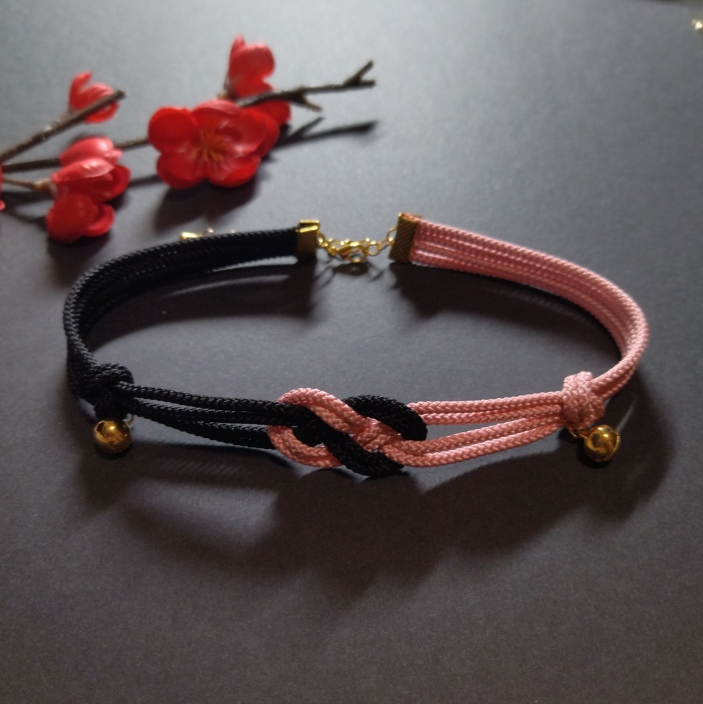 【和風】抱き淡路結びのチョーカー(色オーダー可)【和装】【着物】【袴】【チャイナ】【中華風】【推し活】【推し色】