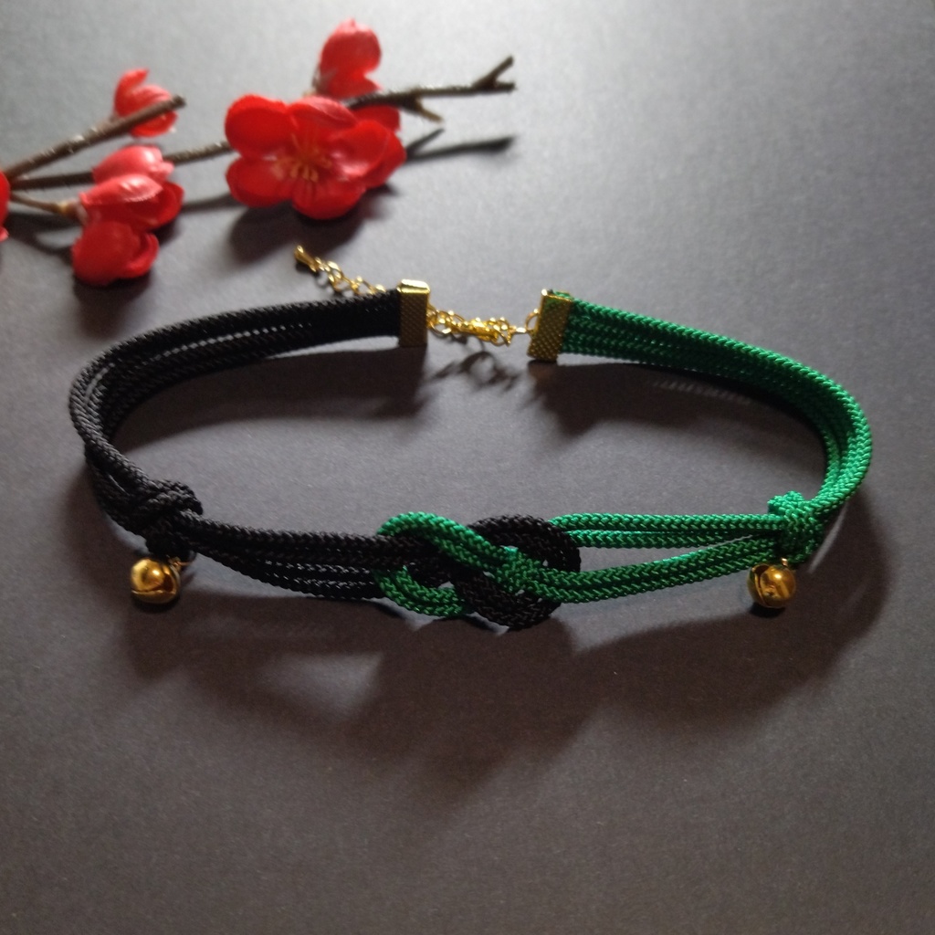 【和風】抱き淡路結びのチョーカー(色オーダー可)【推し活】【推し色】【チャイナ】【中華風】