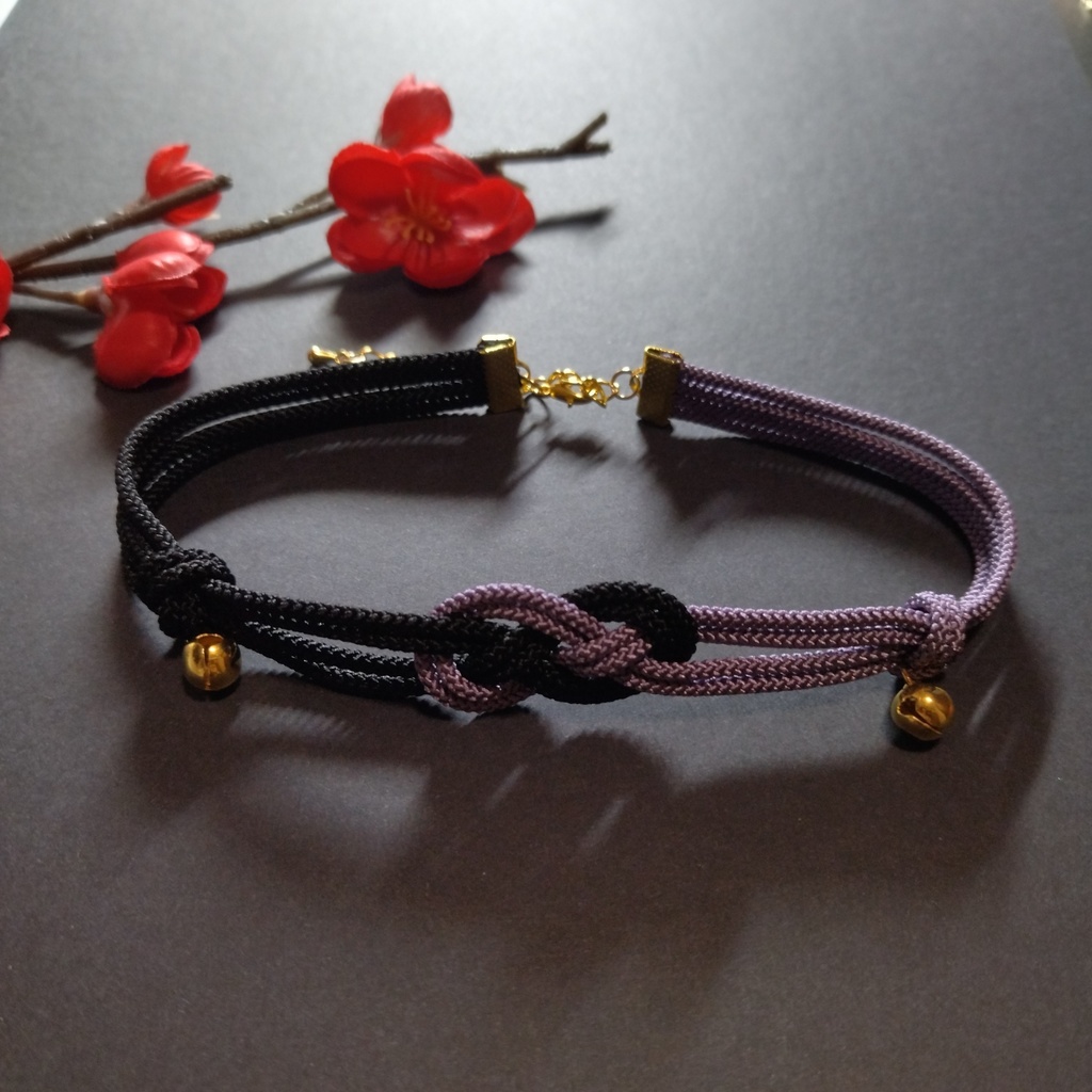 【和風】抱き淡路結びのチョーカー(色オーダー可)【チャイナ】【中華風】【推し活】【推し色】【和装】