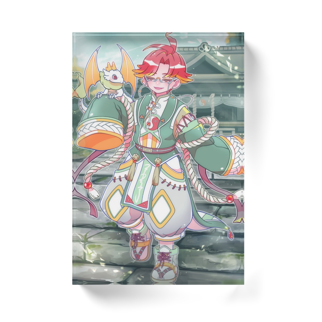 篠ノ目龍尽(しののめたつく) 正月イラスト アクリルブロック