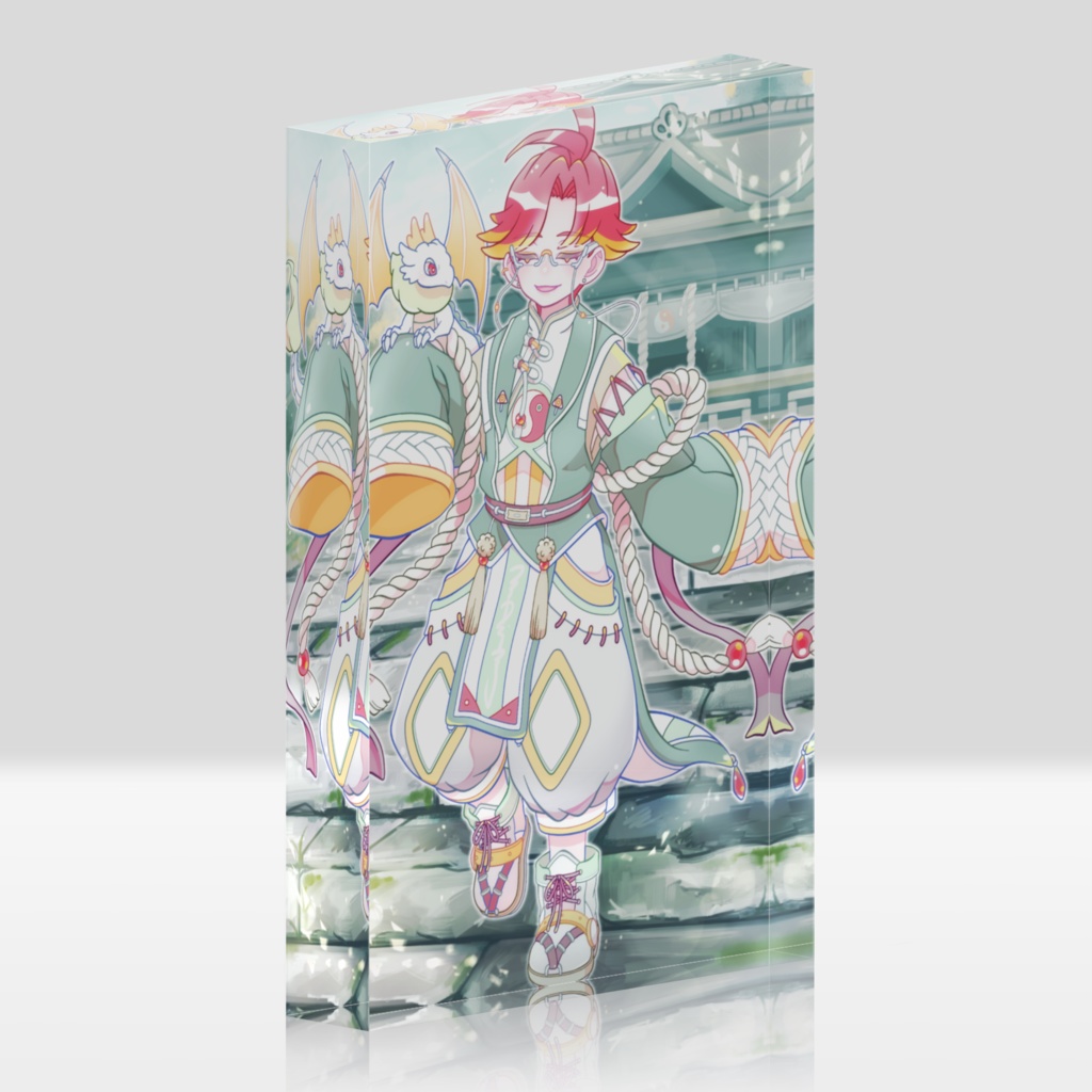 篠ノ目龍尽(しののめたつく) 正月イラスト アクリルブロック