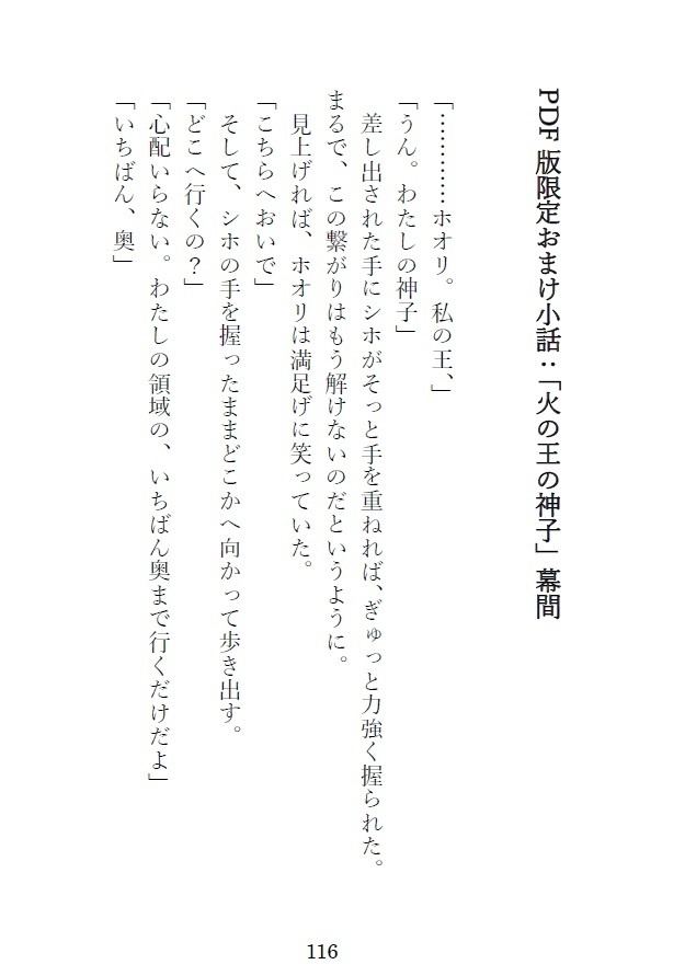 【PDF】「神火の君 番外編」