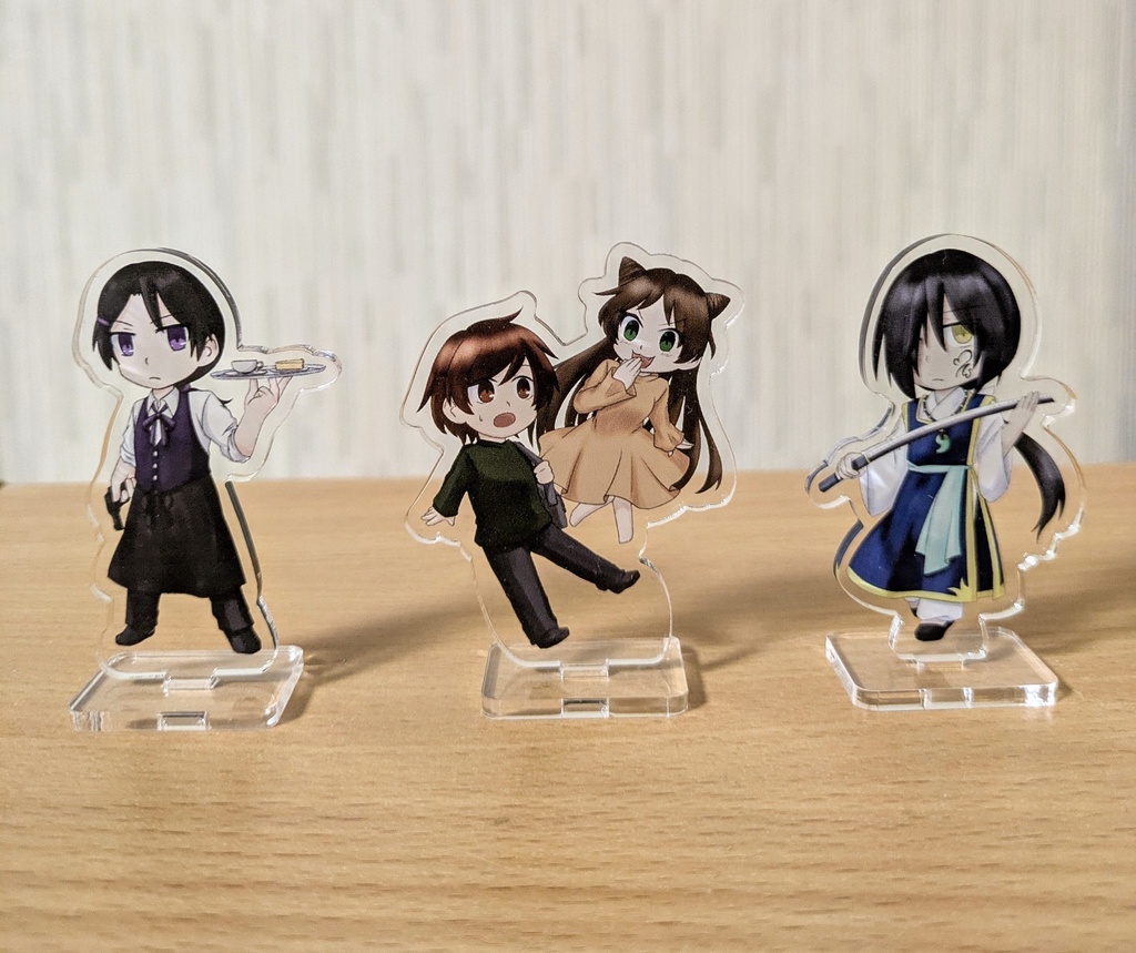 デフォルメアクリルスタンド3種